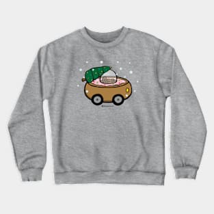 Christmas Tree Donut Car Crewneck Sweatshirt